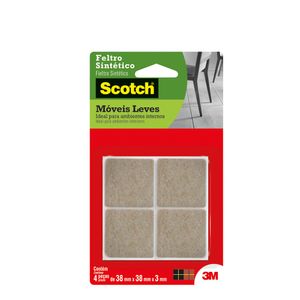 Feltro Marrom Quadrado Grande 38x38x3 Mm Scotch 3m