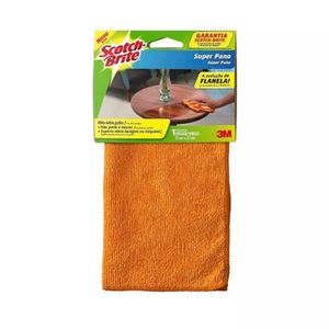 Super Pano Flanela 23x23 Cm Laranja Scotch-Brite 3m