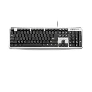 Teclado Standart Usb Slim Preto Com Prata Multilaser