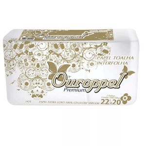 Papel Toalha Interfolha 22,5x20cm Com 1000 Folhas Premium Ouroppel