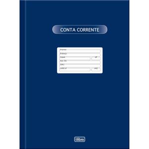 Livro De Conta Corrente Capa Dura Grande 100 Folhas Tilibra