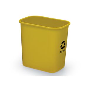 Cesto Para Lixo Reciclável 12,5 Litros  Amarelo Waleu