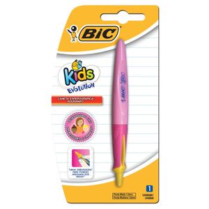 Caneta Esferográfica Evolution Kids Rosa Bic