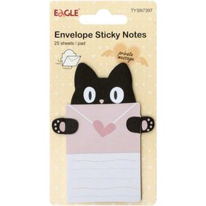 Envelope Sticky Notes 15 Folhas Gato Preto Tysn7397 Eagle