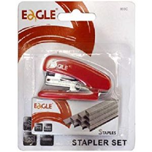Mini Grampeador Com 1000 Grampos 868c Vermelho Eagle
