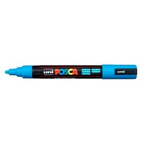 Caneta Posca Pc-5m Azul Claro Uni-Ball