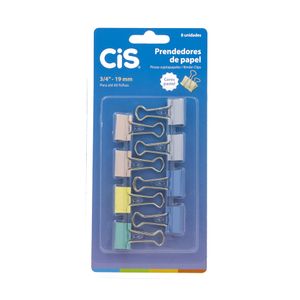 Prendedores De Papel 19mm Com 8 Unidades Color Cis