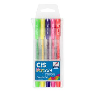 Caneta Pop Gel Neon 0.7 Mm Color Cis