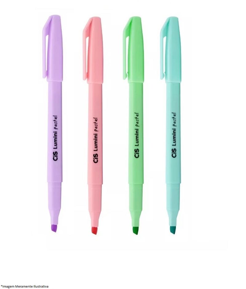 marca-texto-mini-lumini-pastel-com-4-cores-cis