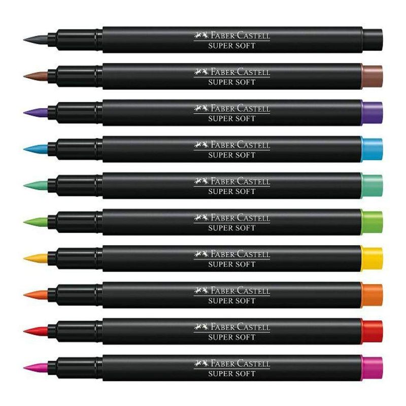 caneta-hidrografica-ponta-pincel-super-soft-10-cores-faber-castell-