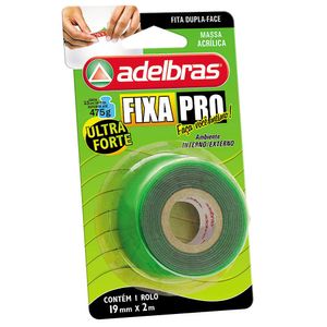 Fita Dupla Face Massa Acrílica Fixa Pro 19mmx2m Adelbras