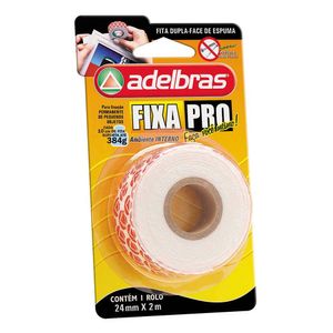 Fita Dupla Face Espuma Fixa Pro 24mmx2m Adelbras