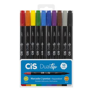 Marcador 2 Pontas Dualtip Aquarelavel C/10