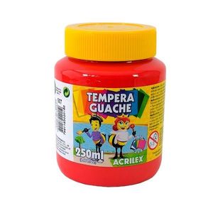 Tinta Tempera Guache Vermelho Fogo 250ml