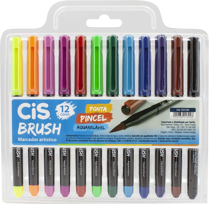 caneta-ponta-pincel-aquarelavel-cis-12-cores