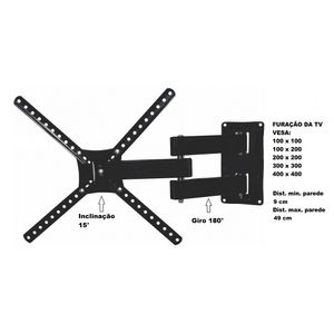 Suporte Triarticulado Para Tv 10" A 56" Lk004