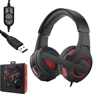 Fone Headset Gamer Usb Preto/Vermelho