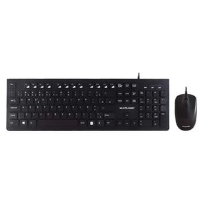 Kit Teclado E Mouse Multilaser C/Fio Preto Tc240