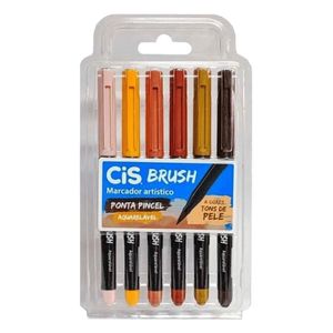 Marcador Artístico Brush Tons Pele C/6 Unds Cis