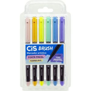 Marcador Brush Tons Pastel C/6 709700 Cis
