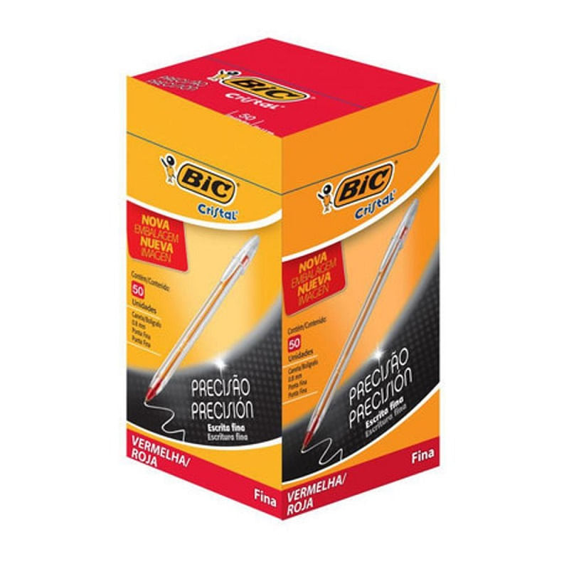 caneta-bic-cristal-ponta-fina-vermelha