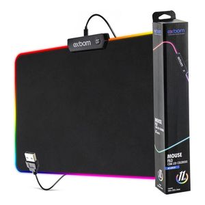 Mouse Pad Exbom Com Led Colorido 25cm X 35cm