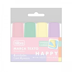 Marca Texto Mini Happy Com 4un Tilibra