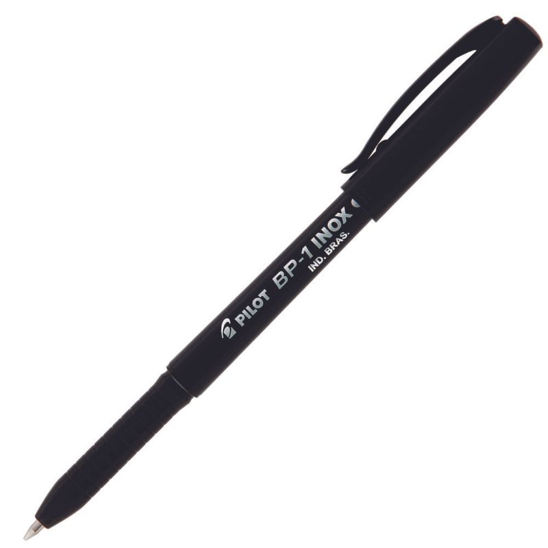 caneta-esferografica-pilot-super-grip-inox-preta-aberta