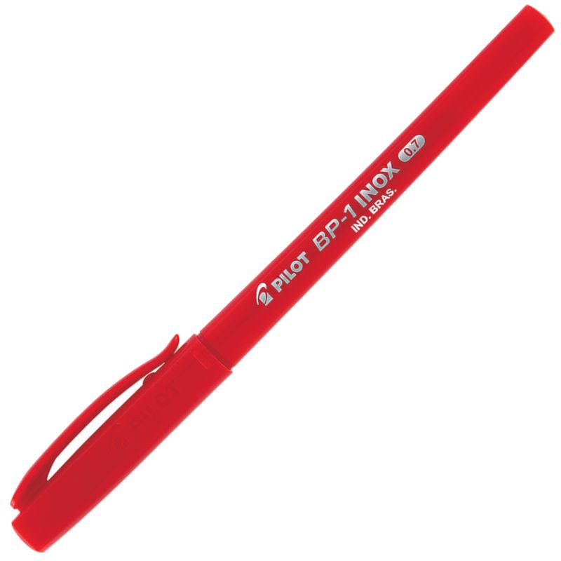 caneta-esferografica-pilot-super-grip-inox-vermelha