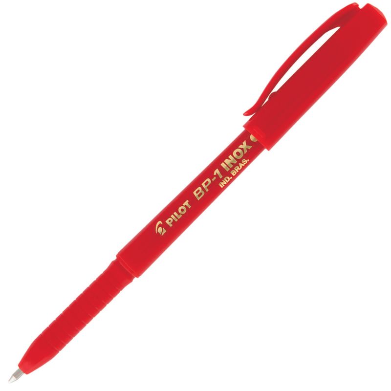 caneta-esferografica-pilot-super-grip-inox-0.1-vermelha-aberta