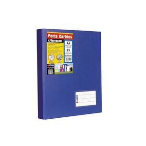 Pasta Porta Cartões Jumbo C/ Ferragem Azul Chies