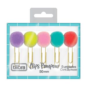 Clips Pompom 50mm 5 Unid Tilibra