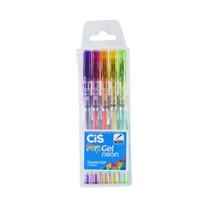 Caneta Pop Gel Neon 1.0mm C/5 Cores Cis