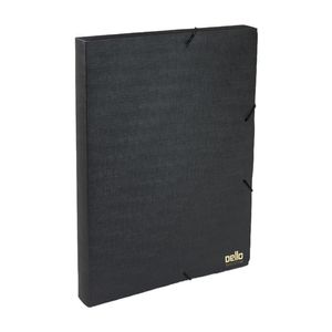 Pasta Aba Elástico Ofício Lombo 4cm Executive Preto Dello