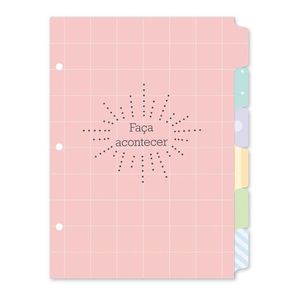 Refil Divisórias Coloridas Caderno Argolado Fina Ideia 4694