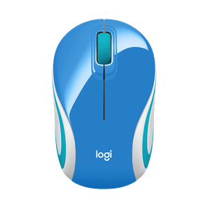 Mini Mouse Sem Fio Logitech M187 Azul/Branco