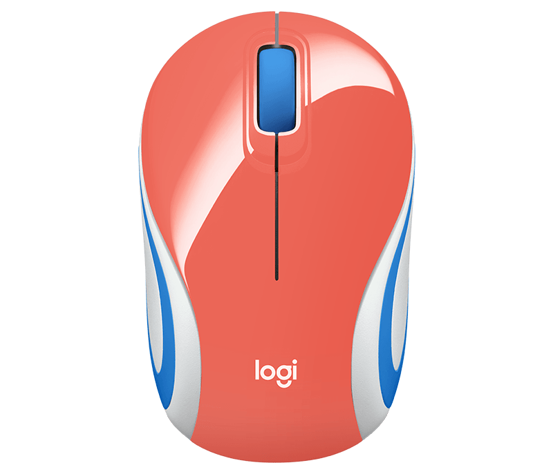 Mini-Mouse-Sem-Fio-Logitech-M187-Coral-