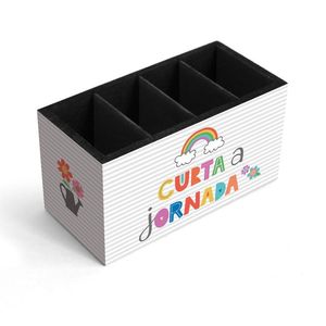 Porta Objetos Frases Coloridas Fina Ideia