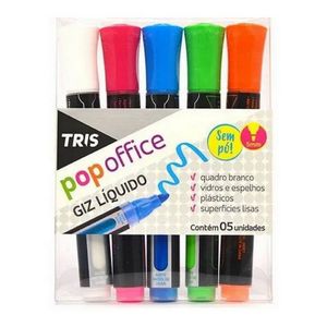 Giz Líquido Pop Office Com 5 Cores Tris
