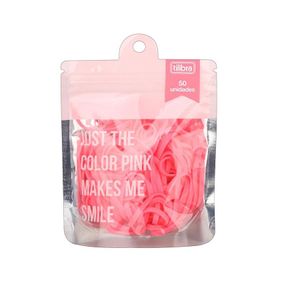 Elástico Colorido Rosa Claro Bag Com 50 Unid Tilibra