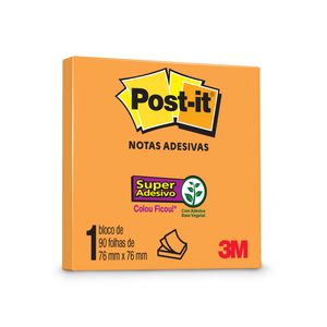 Bloco Post-It 654 76x76mm 90 Folhas Laranja