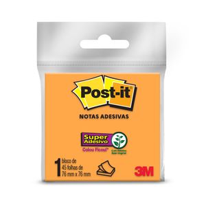 Bloco Post-It 654 76x76mm 45 Folhas Laranja
