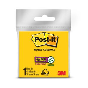 Bloco Post-It 654 76x76mm 45 Folhas Amarelo Neon