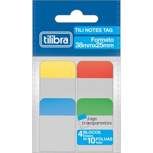 Tili Notes Tag 38x25mm 40 Folhas 4 Cores Tilibra