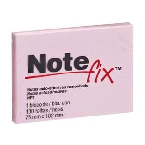 Bloco Adesivo Notefix Rosa 76x102mm 100 Folhas