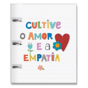 Caderno Argolado Frases Coloridas 120F 12 Divisórias Fina Ideia 4764