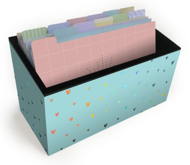 fichario-de-mesa-coracao-holografico-fina-ideia