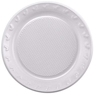 Prato Plástico Branco Descartável 15cm 10un
