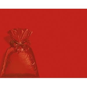 Saco Para Presente Metalizado 20x29cm C/50un Vermelho Cromus