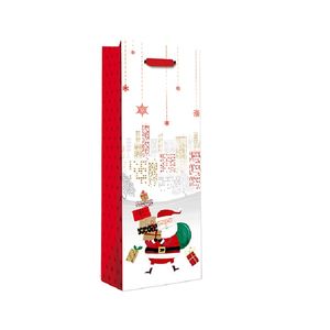 Sacola Para Presente Natal 12x36x8cm Fartex